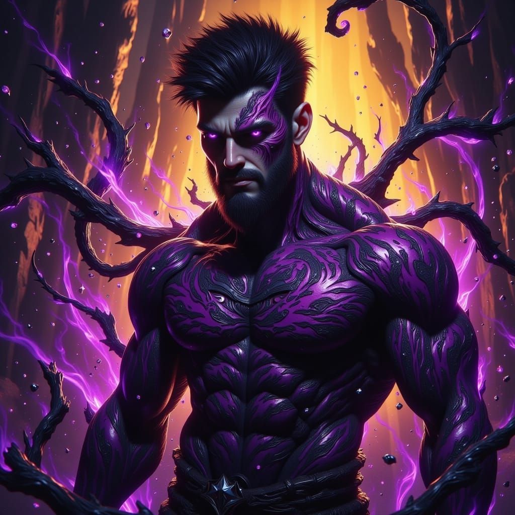 Mysterious Fae Warrior in Dark Fantasy Style