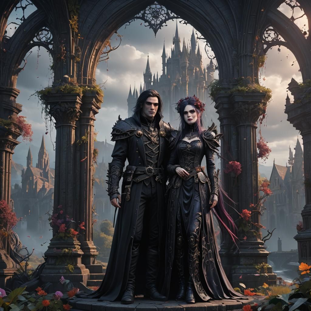 Gothic Love in Detailed Matte Painting