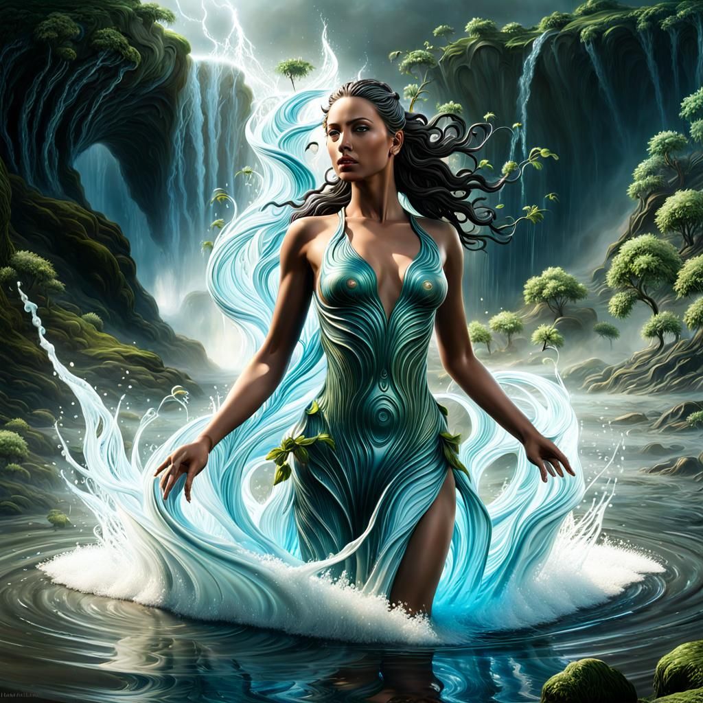 Water Elemental Dryad Manifesting Feminine Energy
