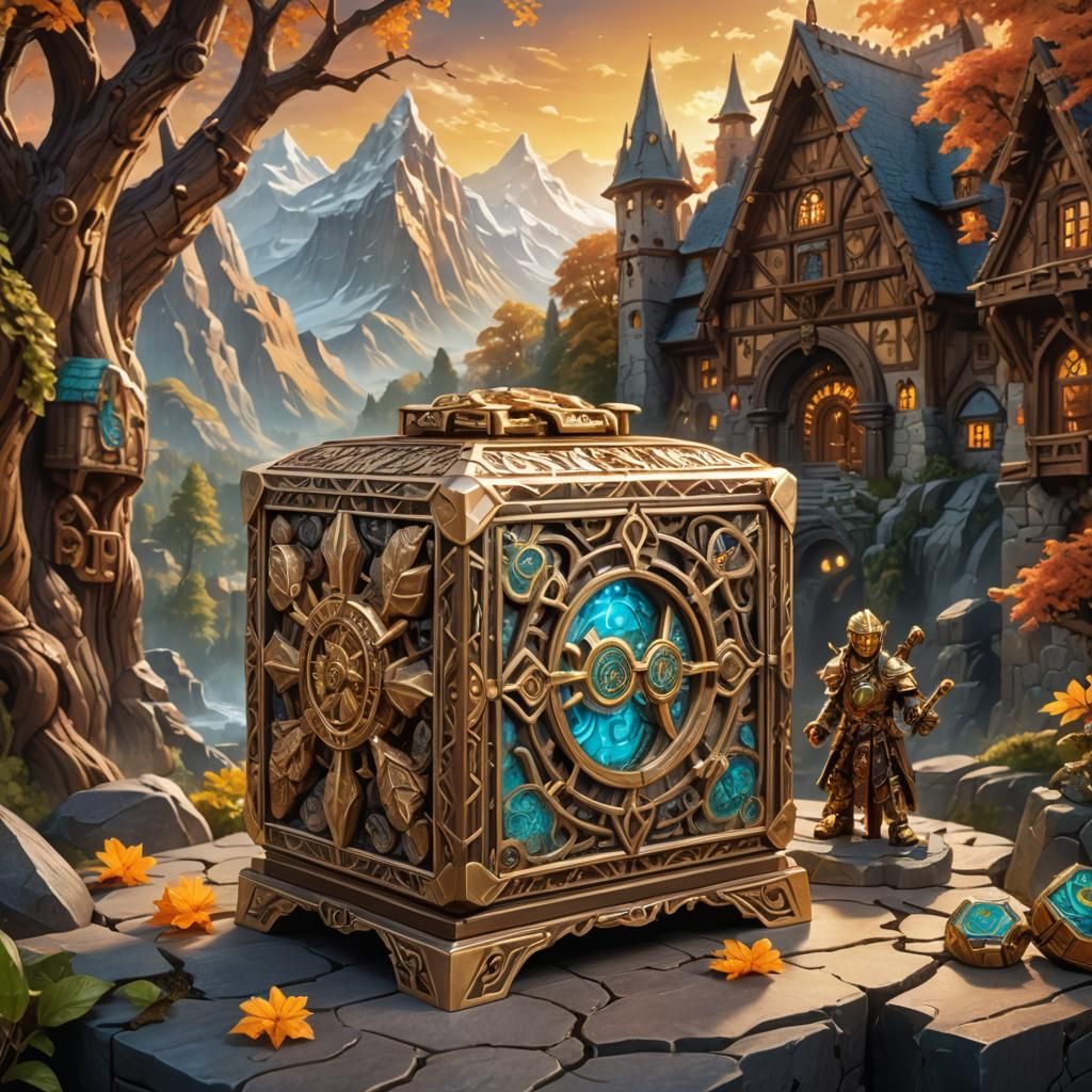 Fantasy Puzzle Box Concept Art in Ultra Detail