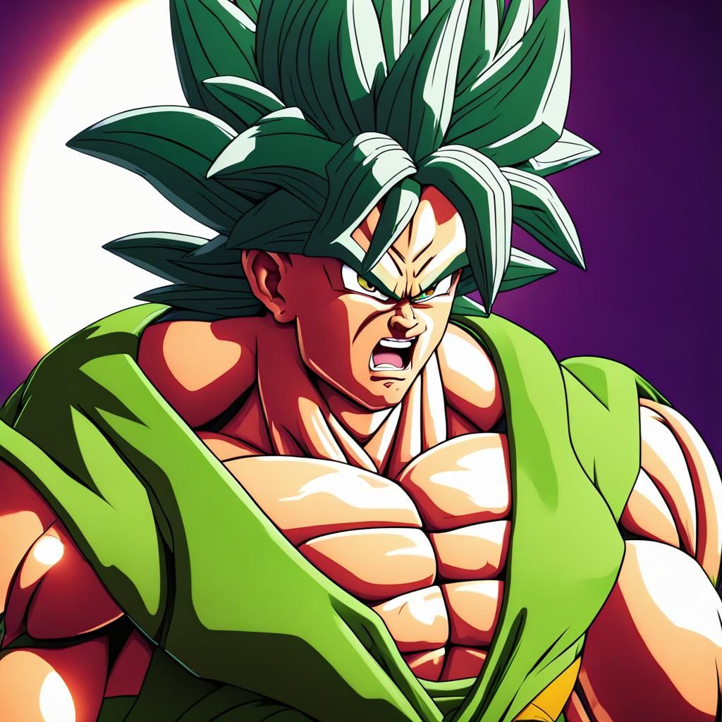Broly Dragon Ball Z Rendered as Pixar-Style 3D Art