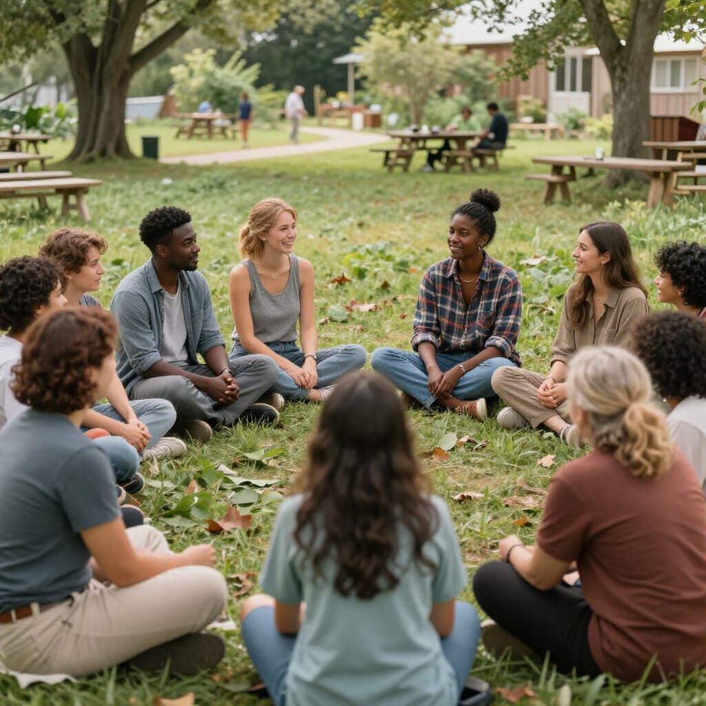 Harmonious Commune: Support, Love, and Cooperation Flourish