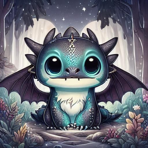 Adorable Dragon Yelling at Computer in Kawaii Style