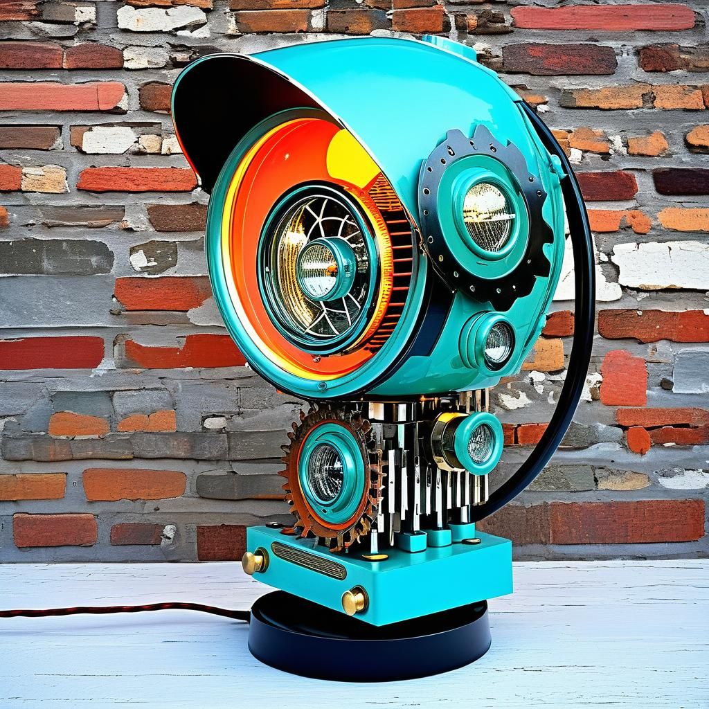 Unique Auto Part Lamp in Atompunk Style