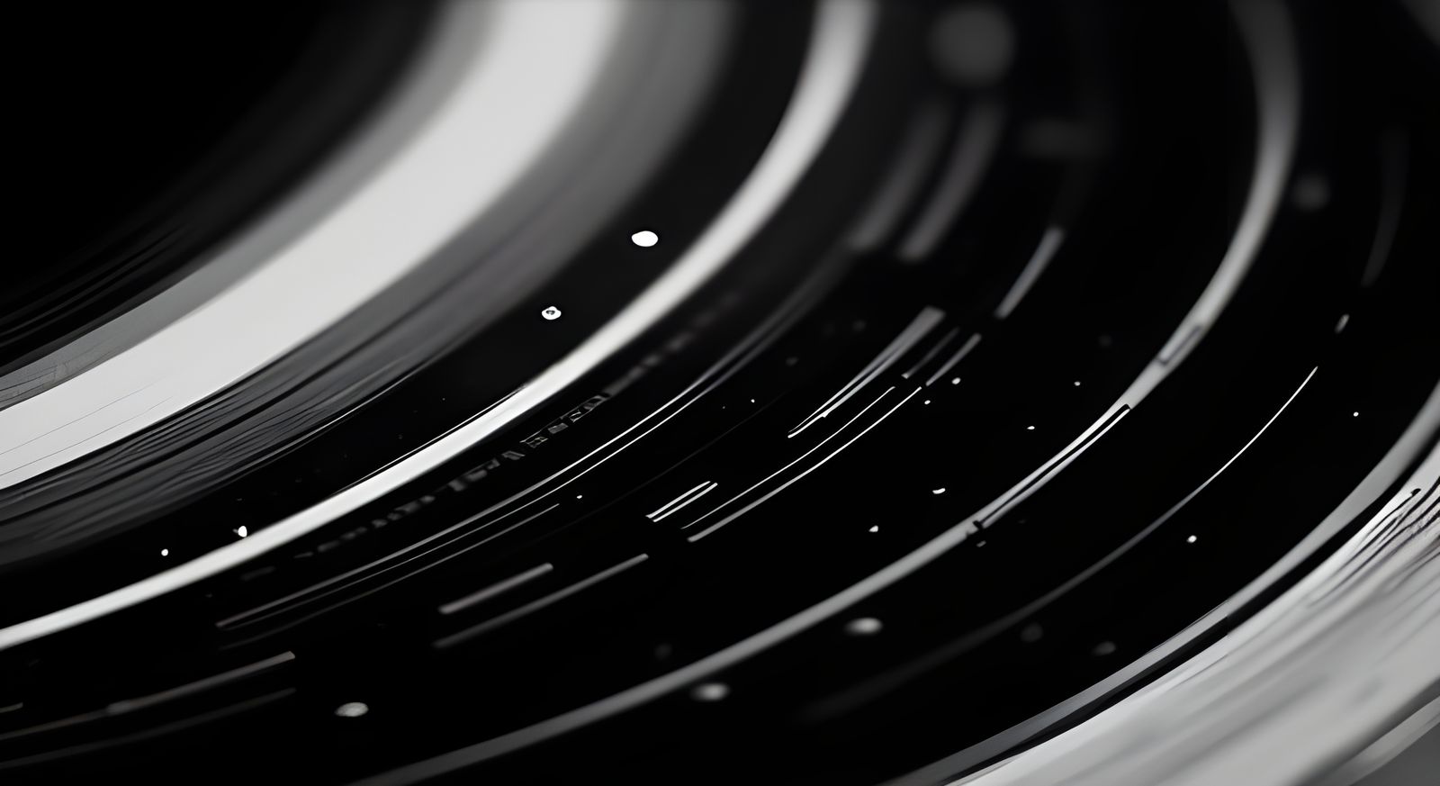 Macro Photograph of Vinyl Record Grooves