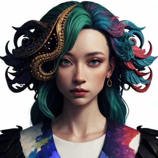 Psychedelic Fractal Art in Vivid Oil Painting Style