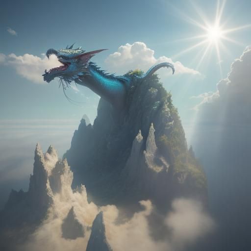 Cute Dragon in 3D Game Cinematic Style