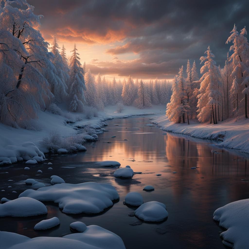 Epic Winter Landscape in Sweden: Digital Matte Painting