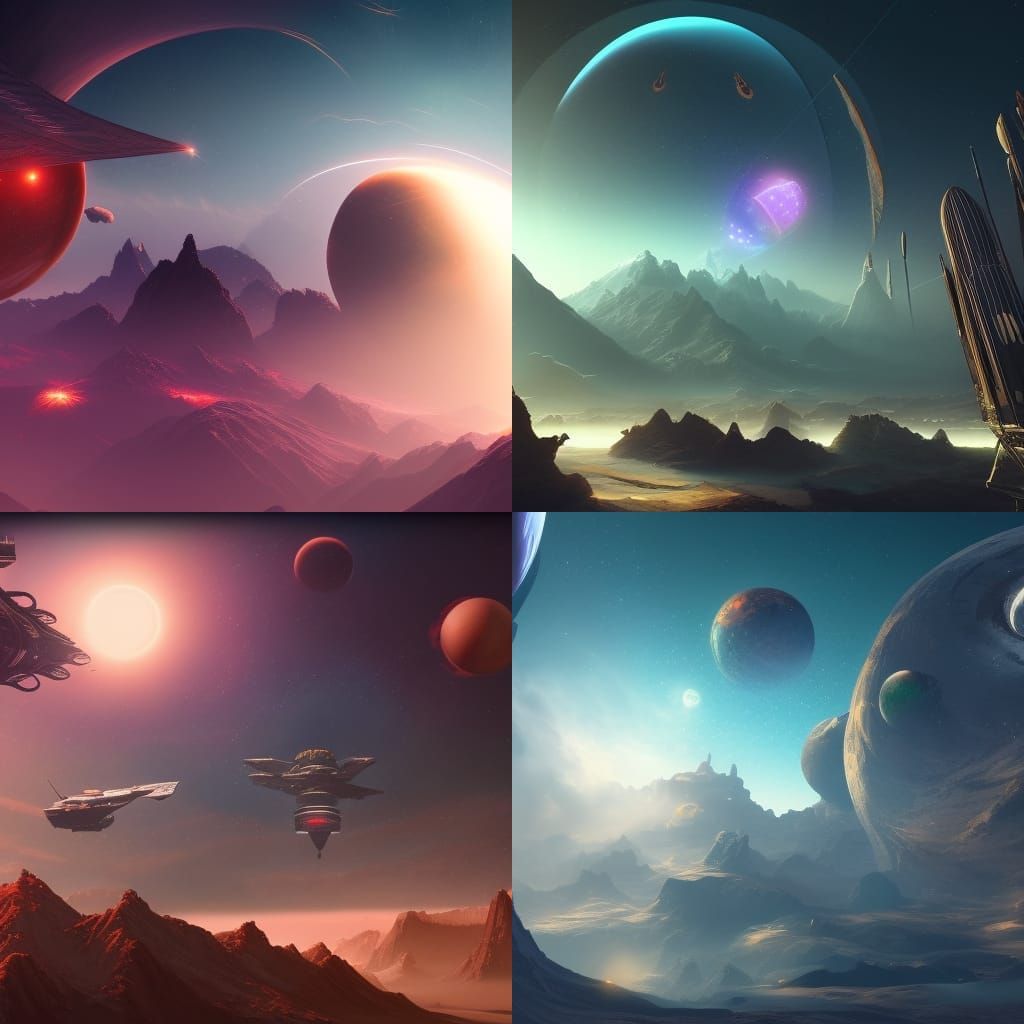 Internet in Space: Detailed Matte Painting