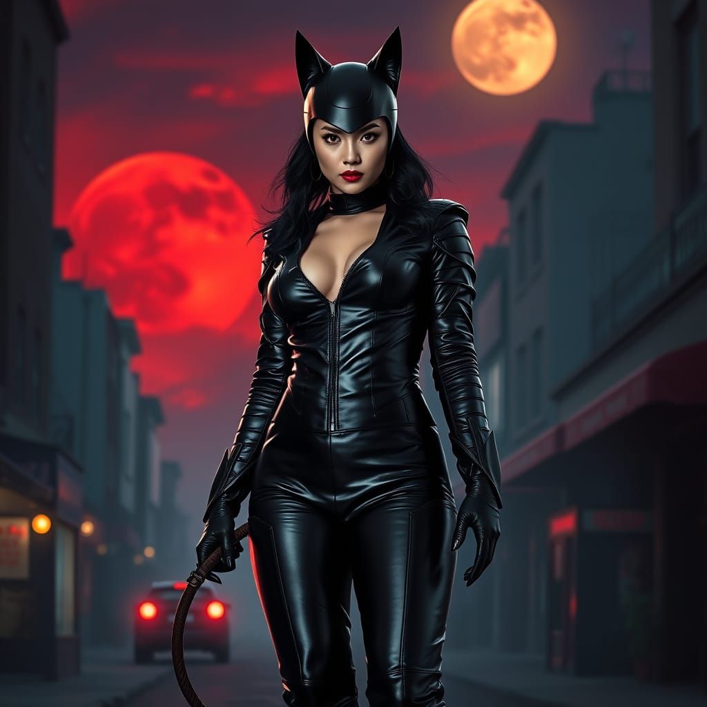 Cyberpunk Catwoman: Lucy Liu as Beatrix Kiddo in Dark City