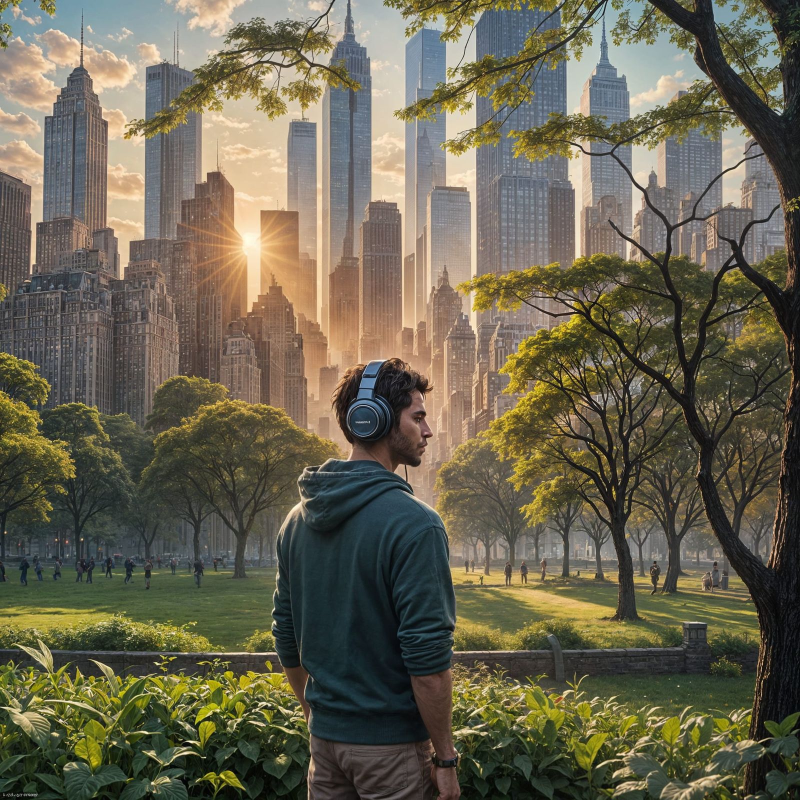Morning Music in New York: Detailed Matte Painting