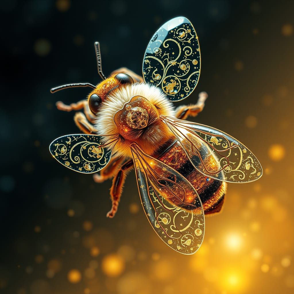 Ethereal Zodiac Bee in 3D Glory