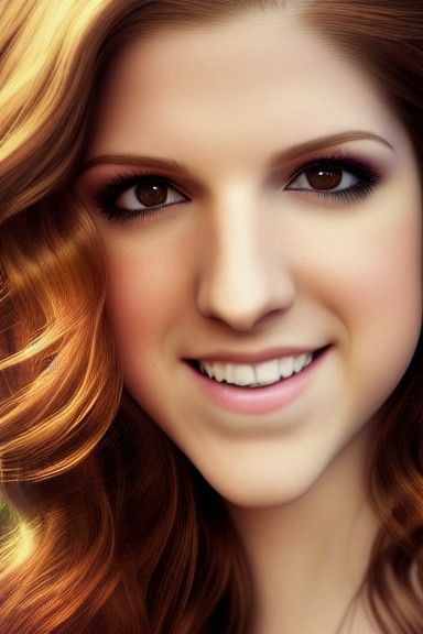 Anna Kendrick Portrait in Detailed Matte Painting Style
