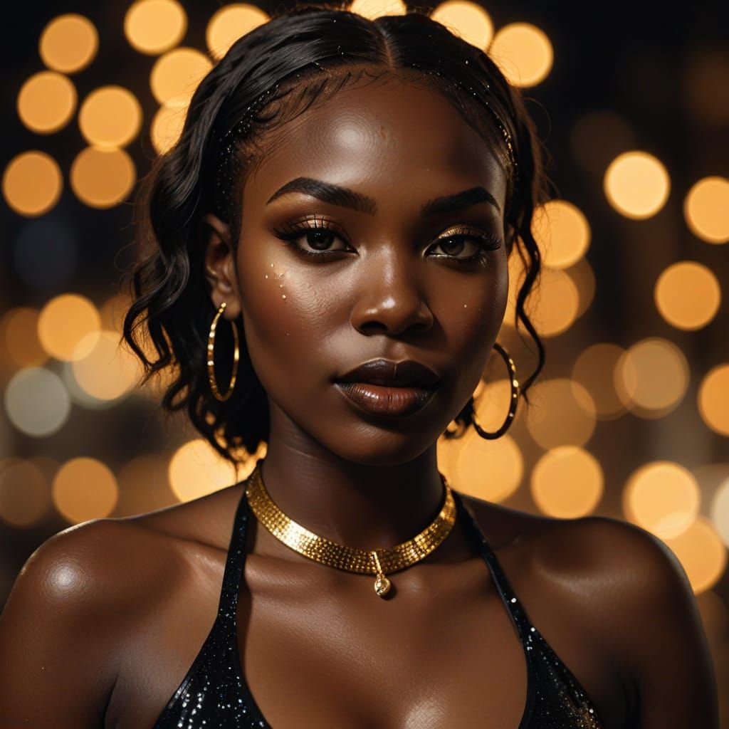 Voluptuous Transgender Woman in Photo Realistic Digital Art