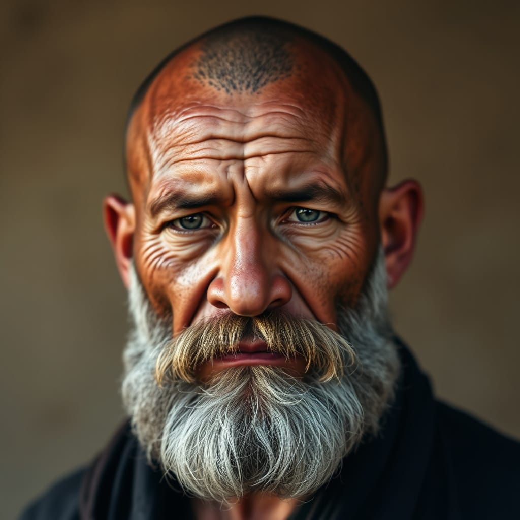 Maori Warrior with Weathered Wisdom