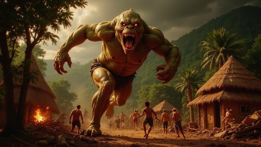 Hulking Jungle Beast Unleashes Chaos on Village