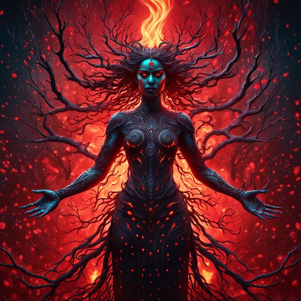 Creepy Goddess of Fire and Lighting