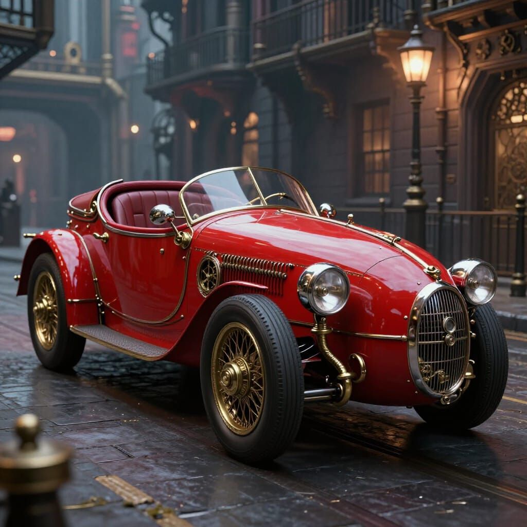 Steampunk Nautilus Car in Victorian London