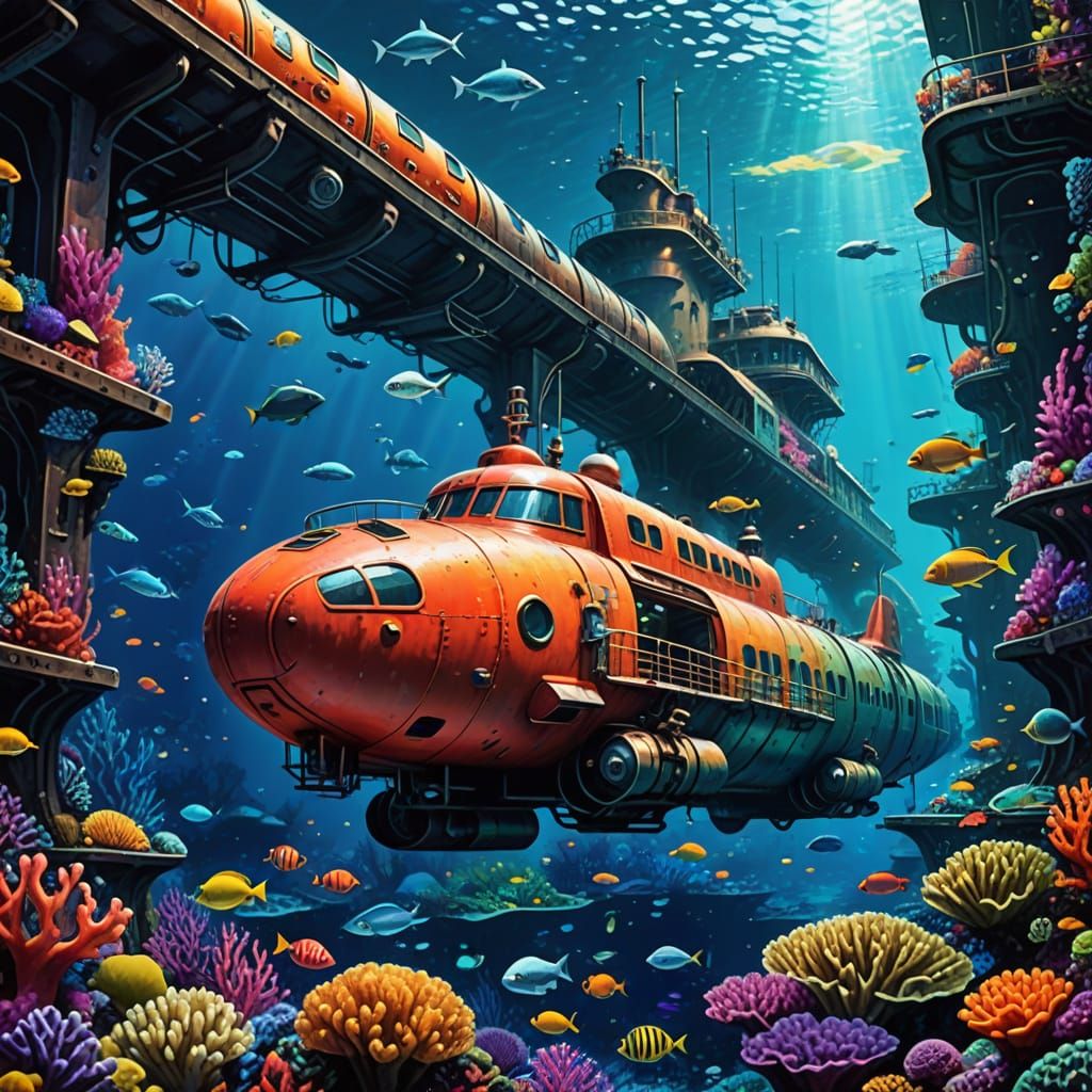 Underwater Cityscape: Deep Sea Transport in Impressionistic ...