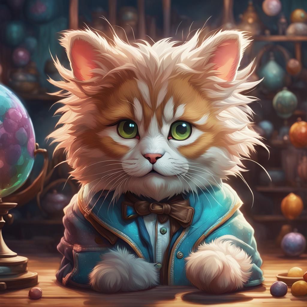 Detailed Portrait of Adorable Character in Digital Art Style