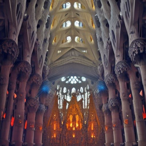 La Sagrada Familia: Hyperdetailed Dark Fantasy Concept Art