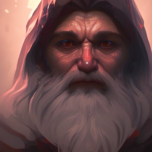 Demonic Gnome Portrait in Hyperdetailed Style