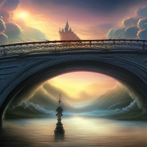 Cloud Bridge to Heaven: Fantasy Concept Art