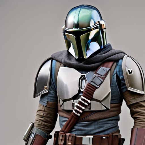 Hyperrealistic Mandalorian from Star Wars