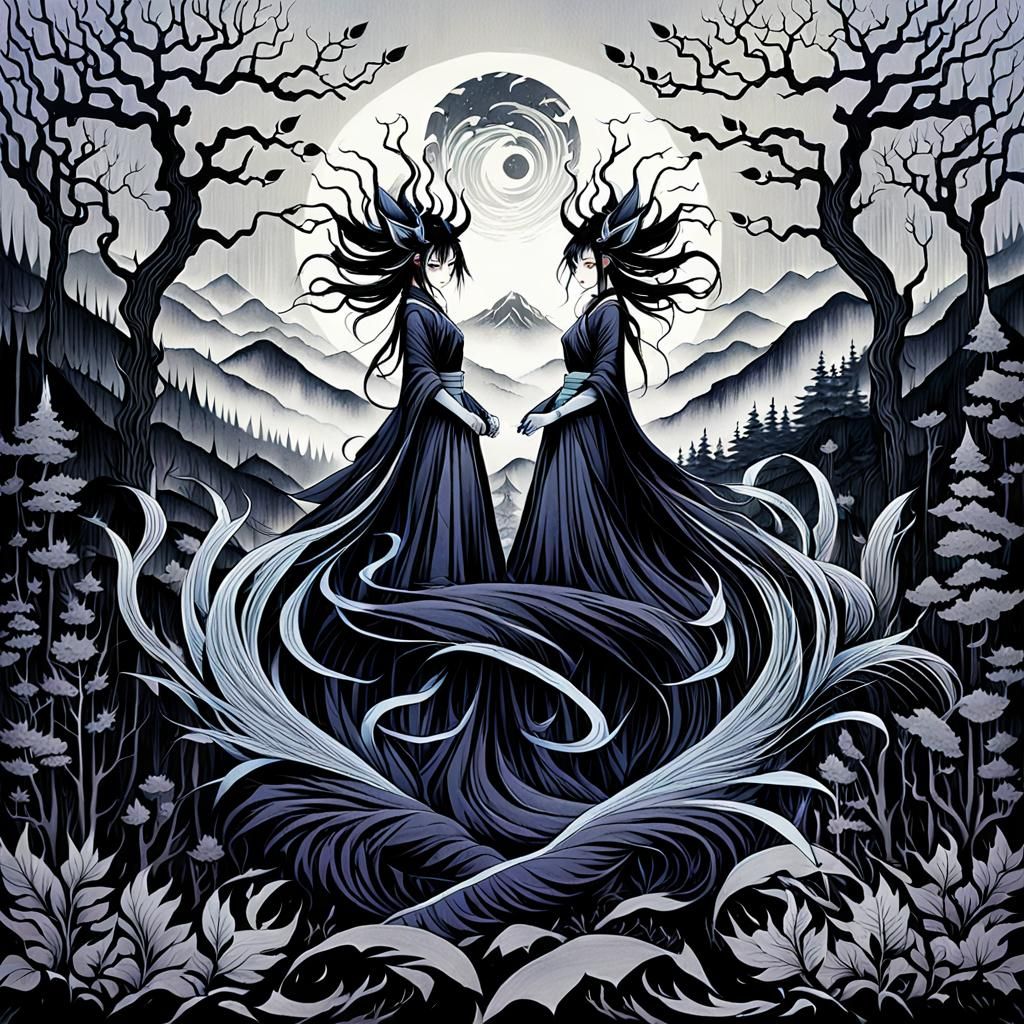 Mystical Shadow Foxgirl in Blackleaf Forest