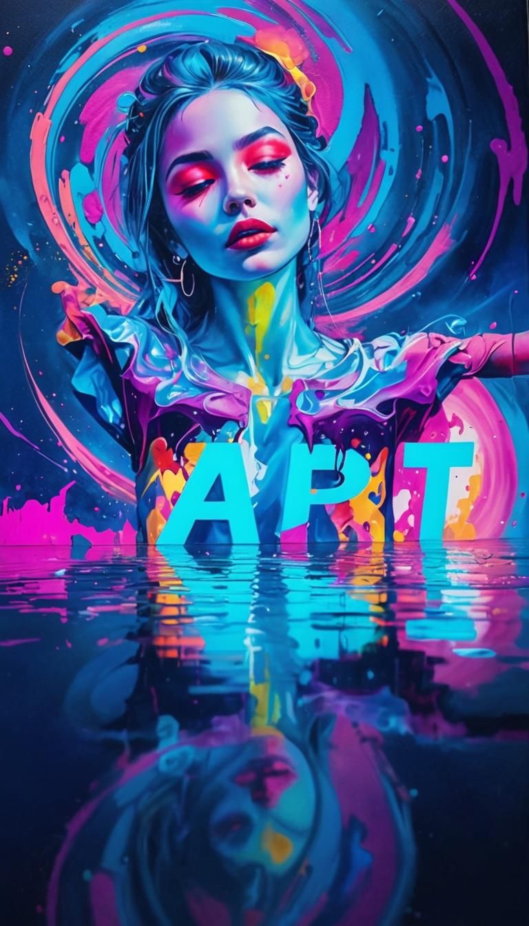 Vibrant Calligraphy Street Art with Healing Magic