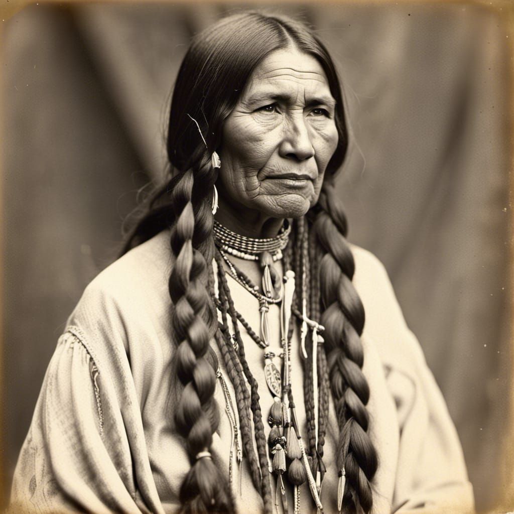 Oglala Lakota Woman in Pine Ridge, South Dakota