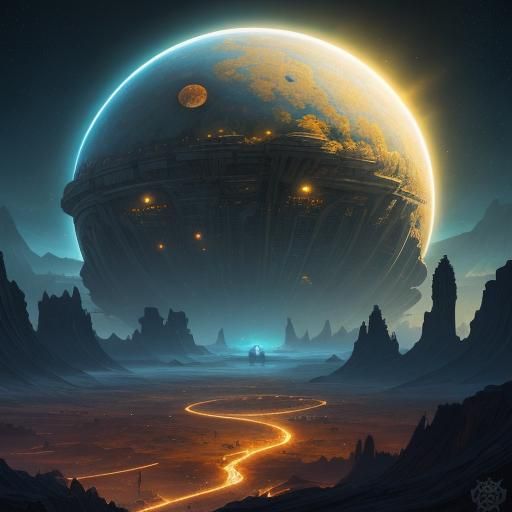 Alien City Concept Art on Distant Planet