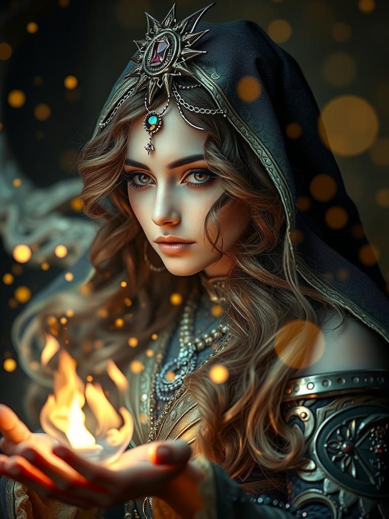 Golden Sorceress in Ambient Occlusion