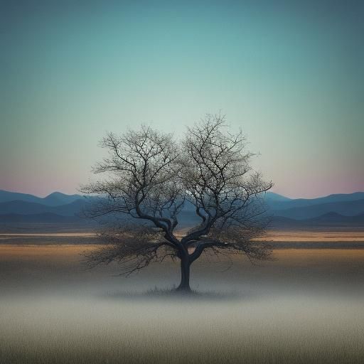 Surreal Tree with Golden Triangle Eye