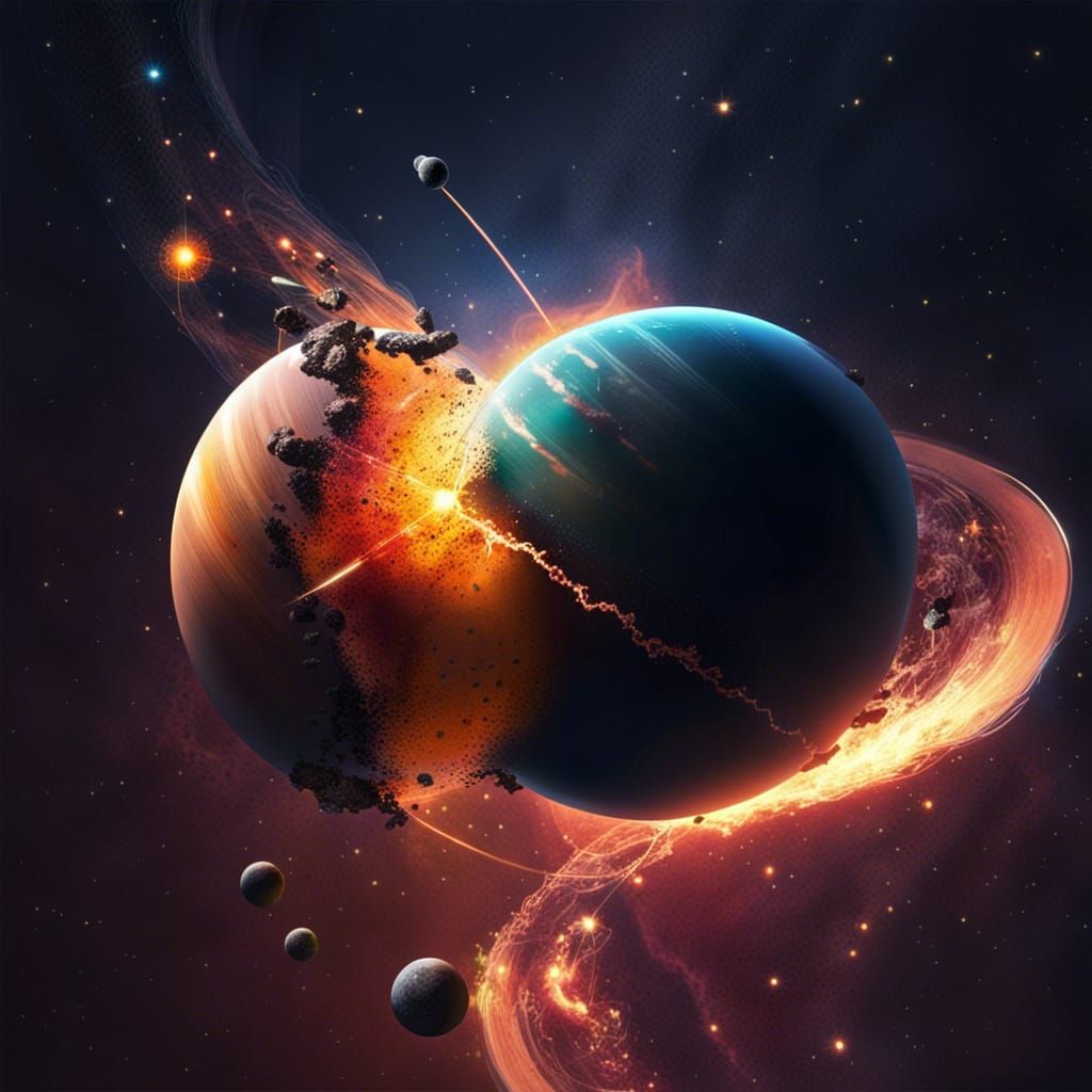 Planetary Collision: A Cosmic Cataclysm