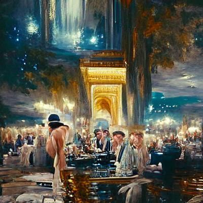 Gatsby in Paris: An Oil Painting