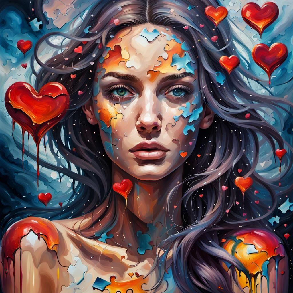 Astral Cosmic Oil Painting of a Woman