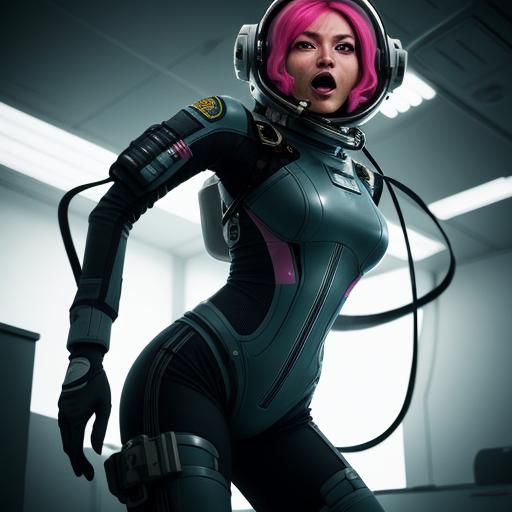 Astronaut Captured by Aliens: Hyperrealistic Close-Up