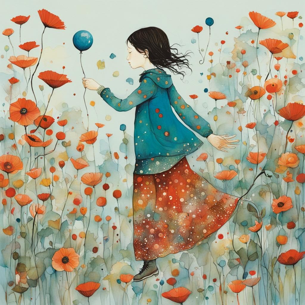 Dreamer Illustration in Watercolor Style