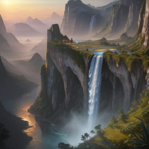 Mermaid Waterfall Fantasy: Ethereal Dreamscape in Unreal Eng...