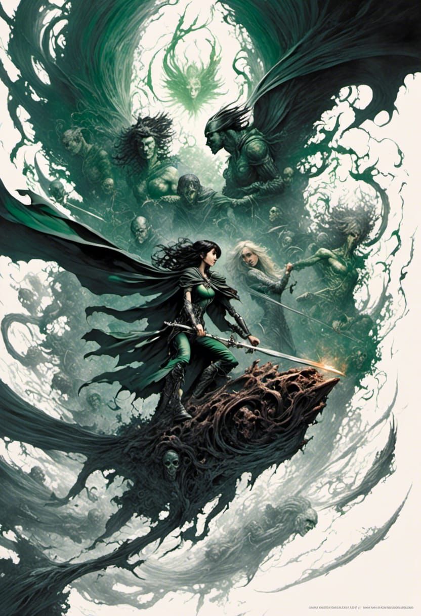 Superhero Battle in Ariel Olivetti Comic Style