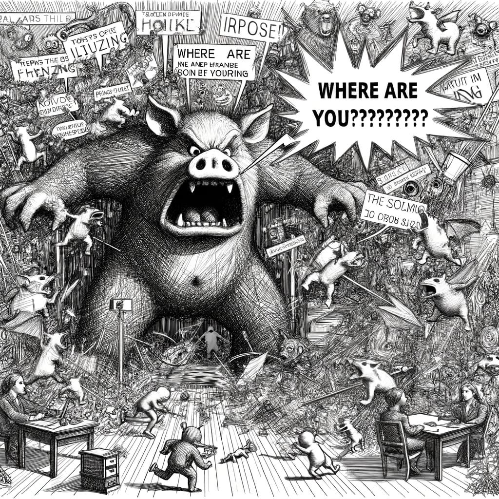 Miss Piggyzilla's Doodle-Style Quest