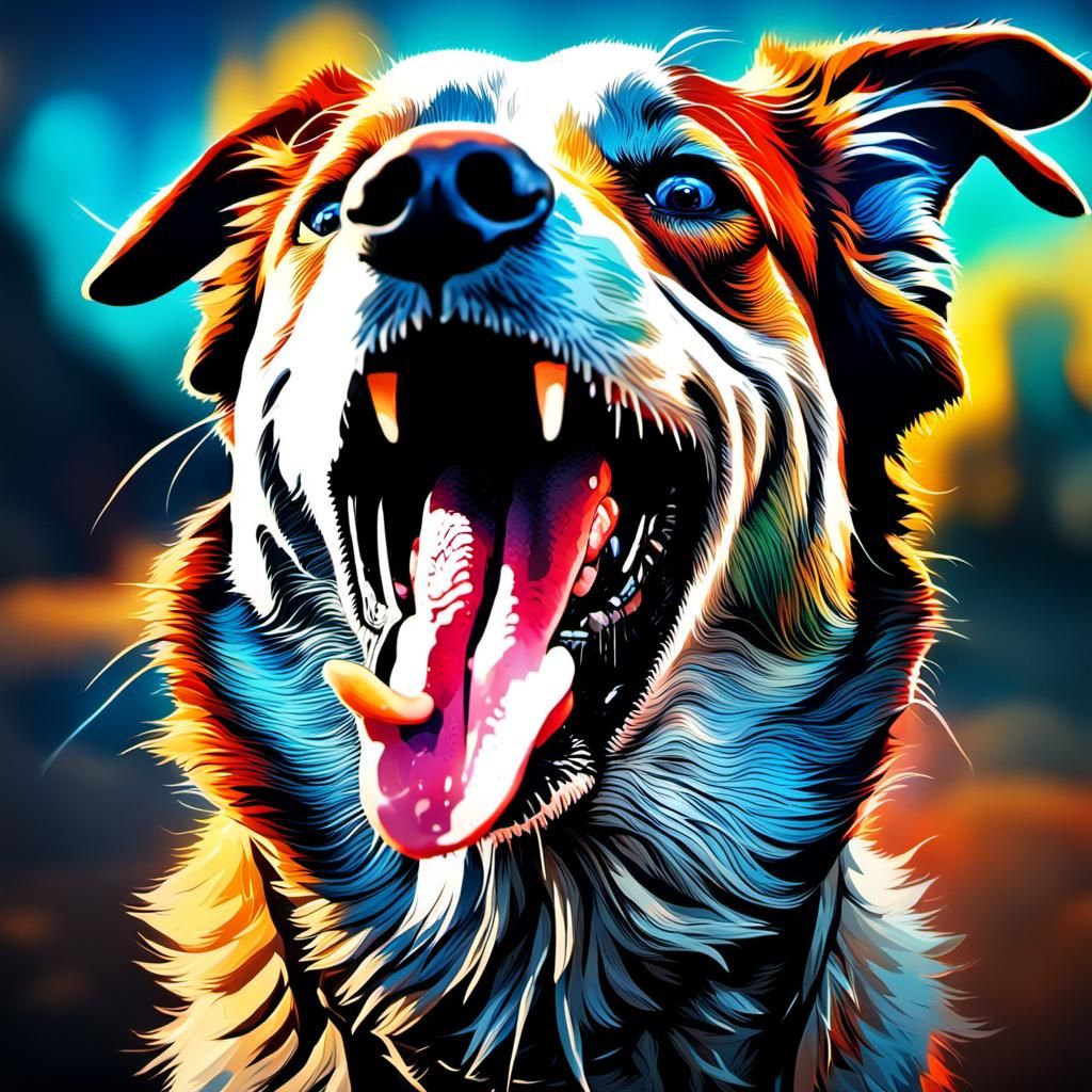 Hyperrealistic Dog Mouth Concept Art