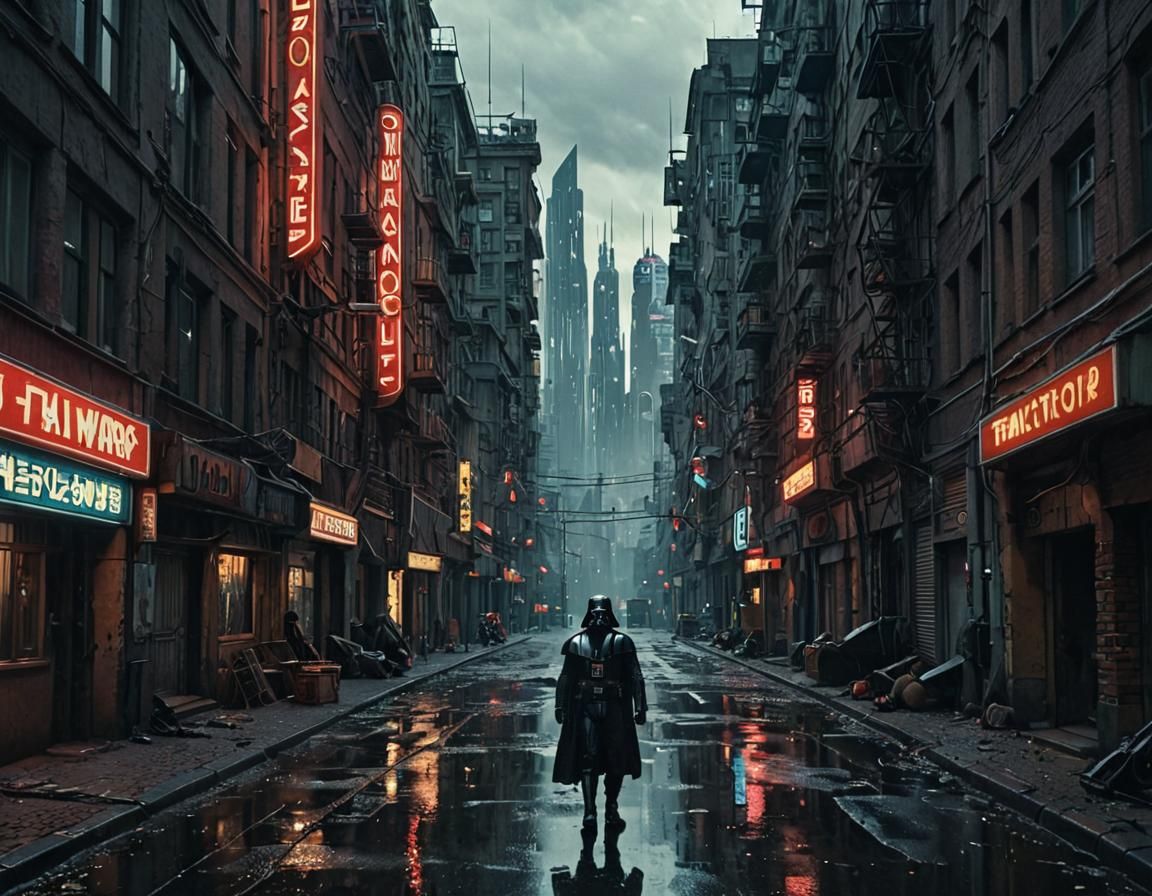 Moscow in Star Wars Universe: Cyberpunk Cityscape