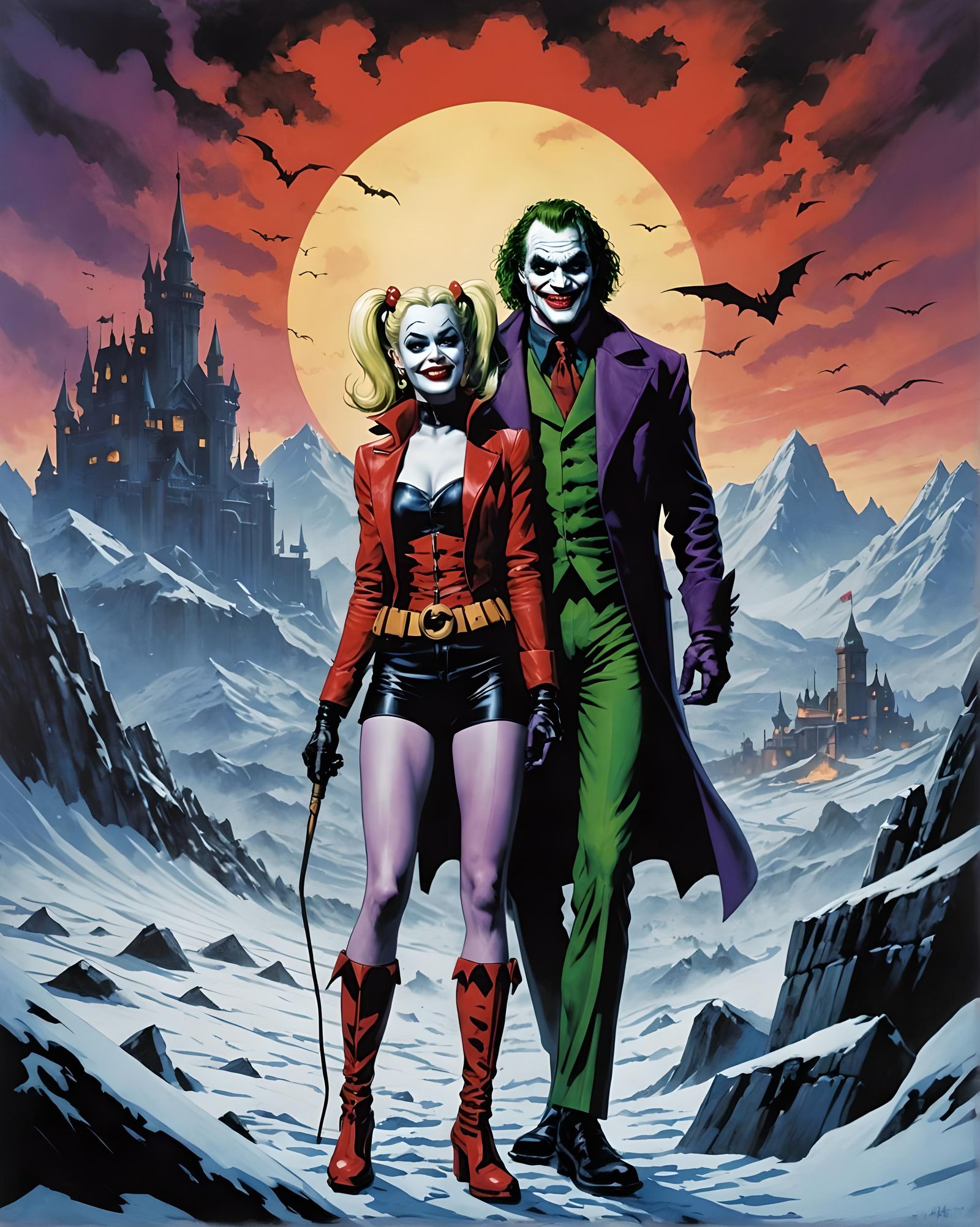 Joker and Harley Quinn in Mountains of Madness