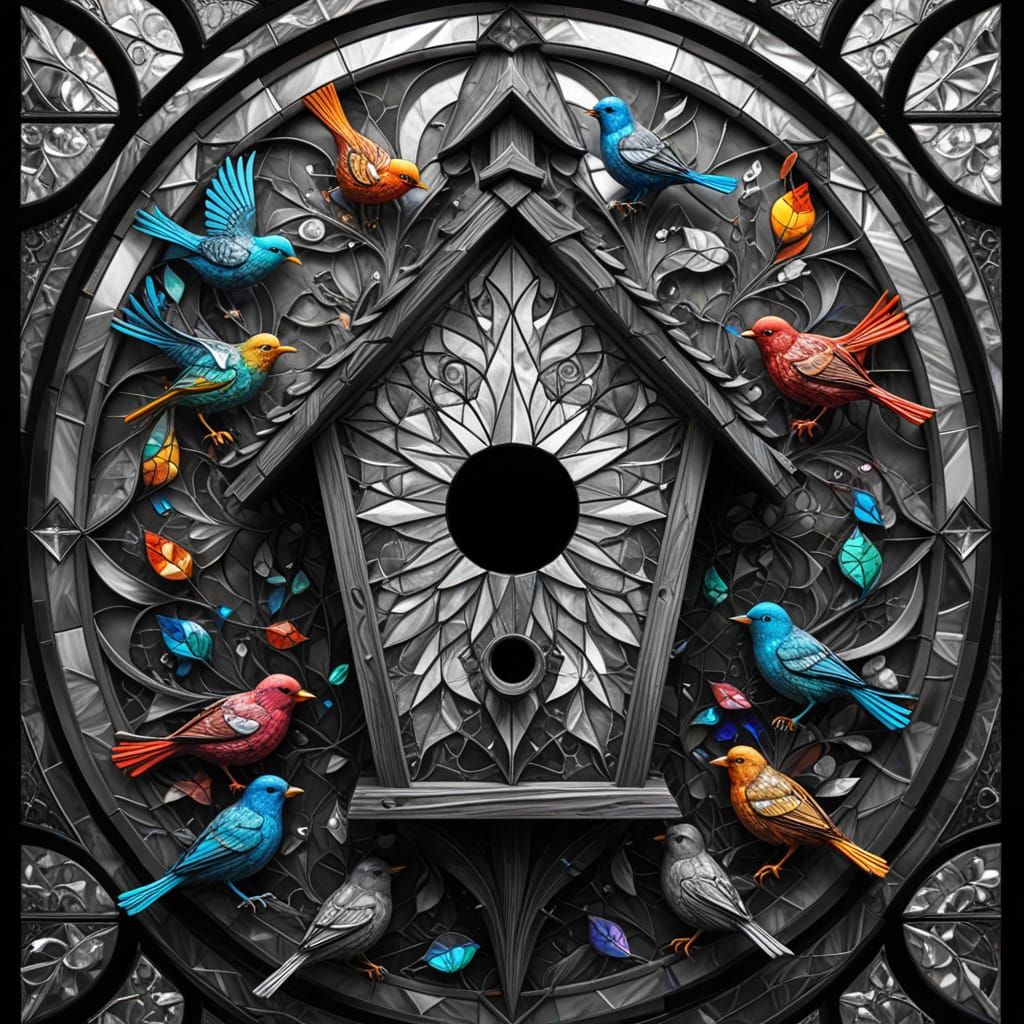 Monochromatic Birdhouse for Colorful Birdies