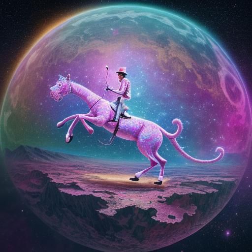 Astral Map Landscape Inspired by the Pink Panther