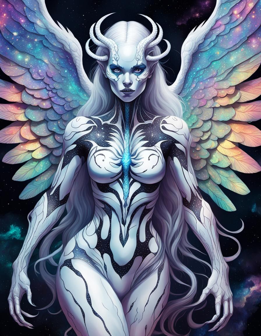Venom Goddess with Wings, Astral Illustration