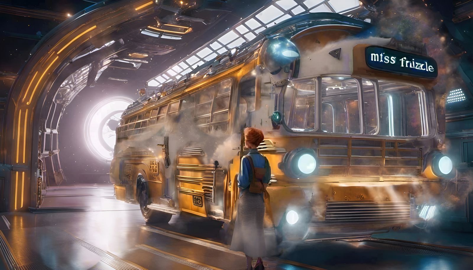 Miss Frizzle in Graffiti Street Art Style