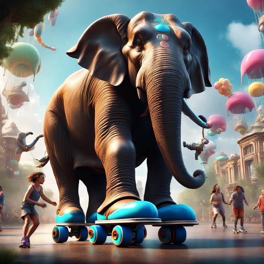 Elephants on Roller Skates: Fantasy Concept Art